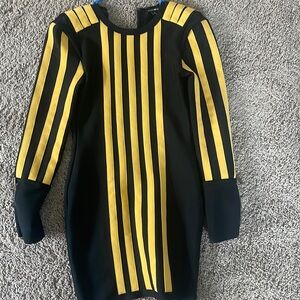Black and yellow party dress medium
